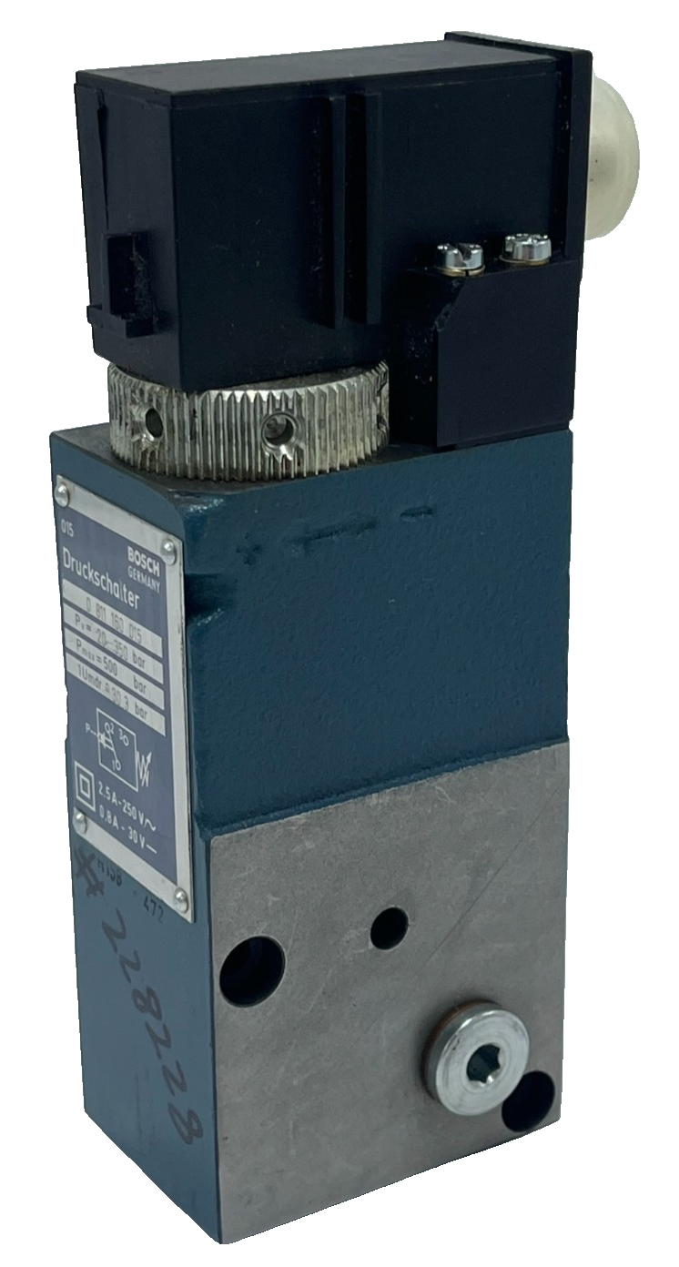 Used BOSCH REXROTH 0-811-160-015 Pressure Switch 150-3000 PSI Hydraulic Druckschalter