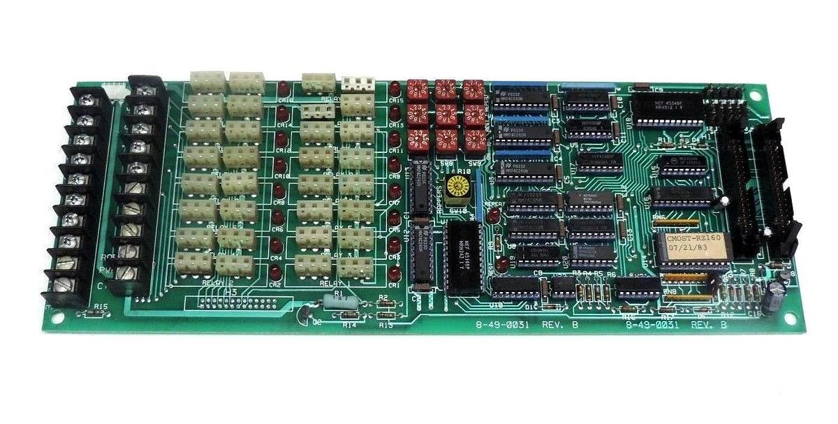 Used WRAPPER 8-49-0031 REV. B PC BOARD W/ ONE BROKEN CONNECTOR CLIP 8490031