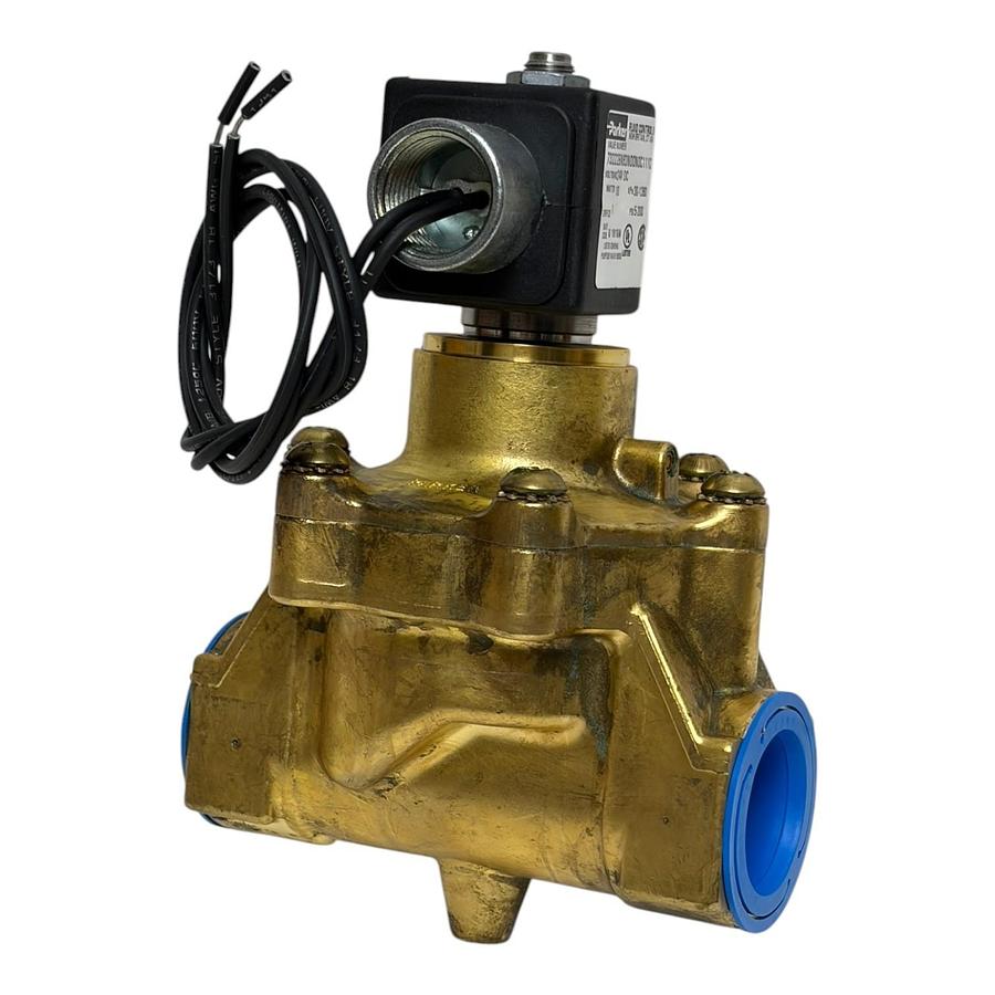 Used Parker 73222BN63N00N0C111C2 Solenoid Valve 24VDC 1" NPT Brass Normally Open NSMP