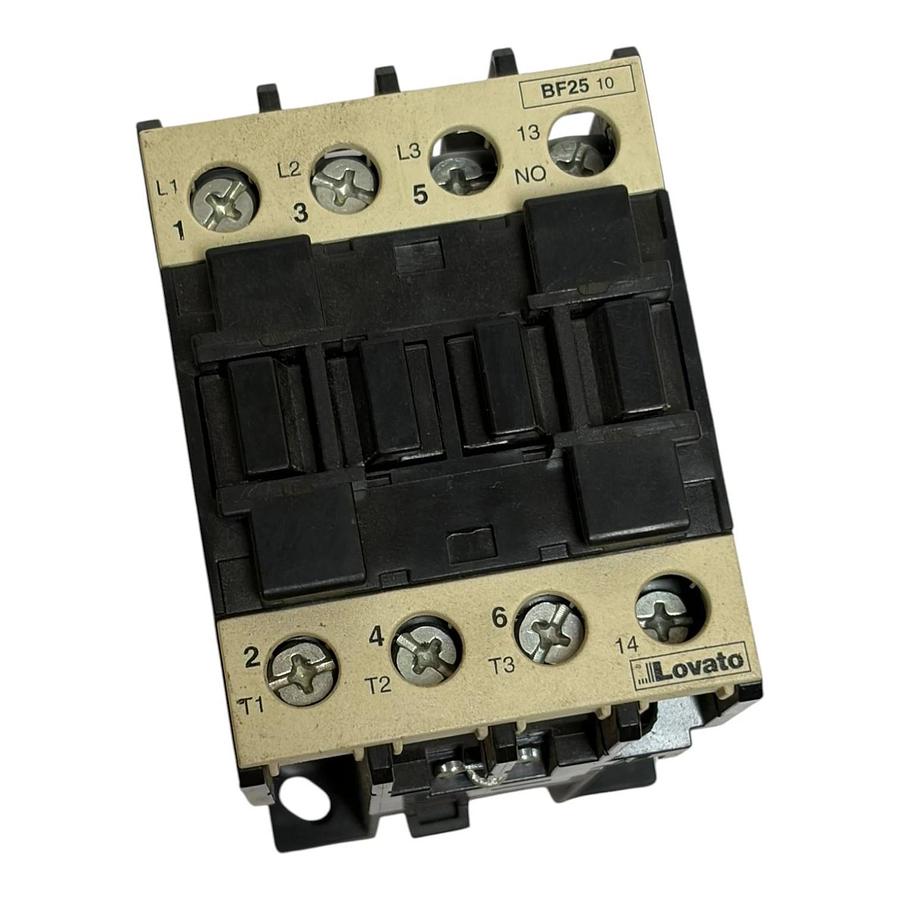 Used Lovato BF25C 3-Pole IEC Contactor 24VDC Coil 40A 20HP BF2510 1NO