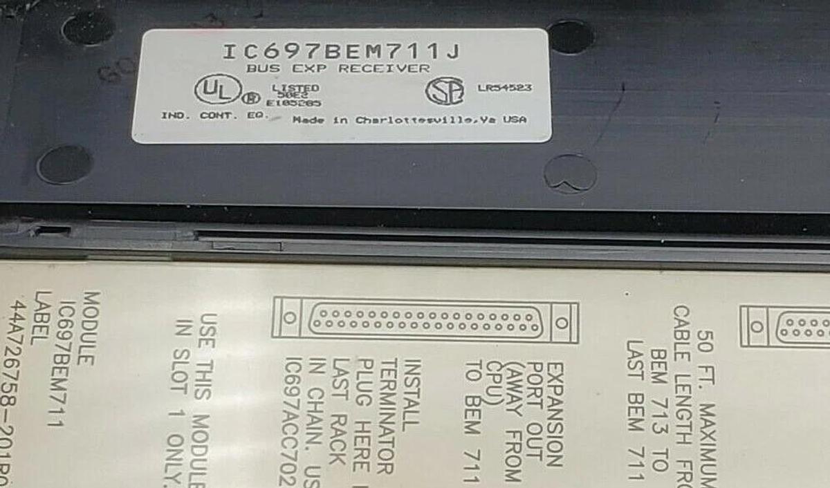 Used GE FANUC IC697BEM711J BUS EXPANSION RECEIVER MODULE IC697BEM711 (CHIPPED)