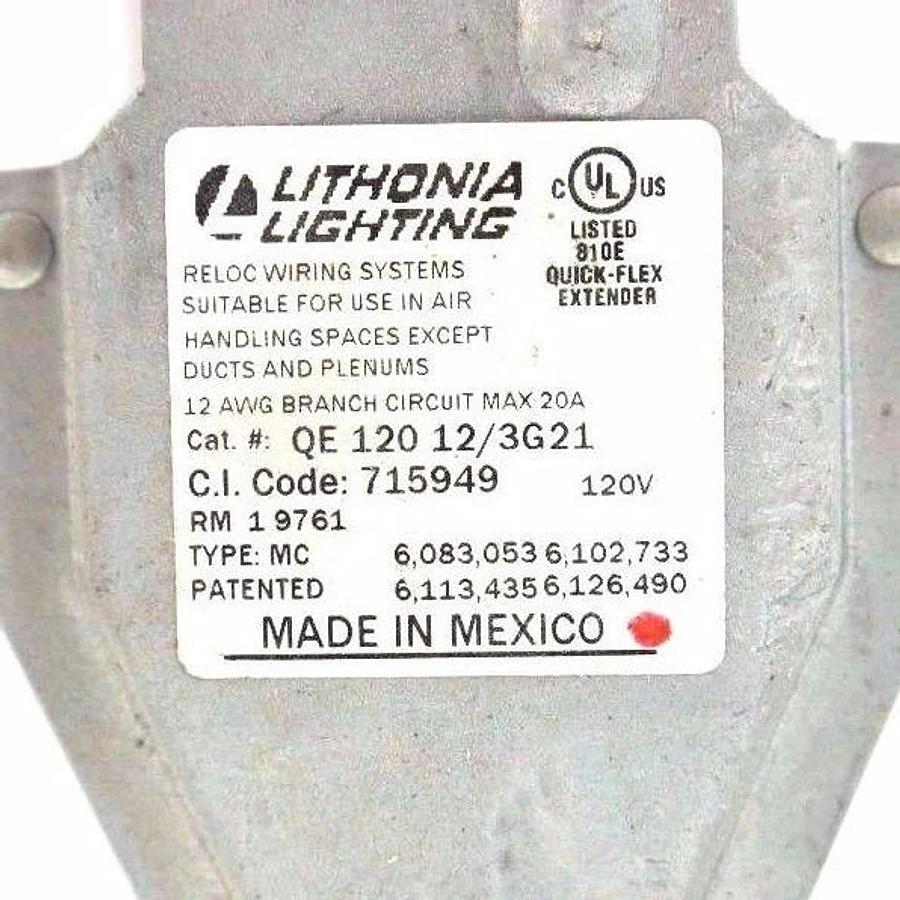 Used LITHONIA LIGHTING QE 120 12/3G21 QUICK FLEX EXTENDER, QE12012/3G21