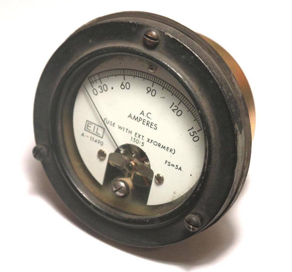 Used E.I.L. 8019TH ATM336 AMP METER / GAUGE 0-150 A.C. AMPERES, A-11490