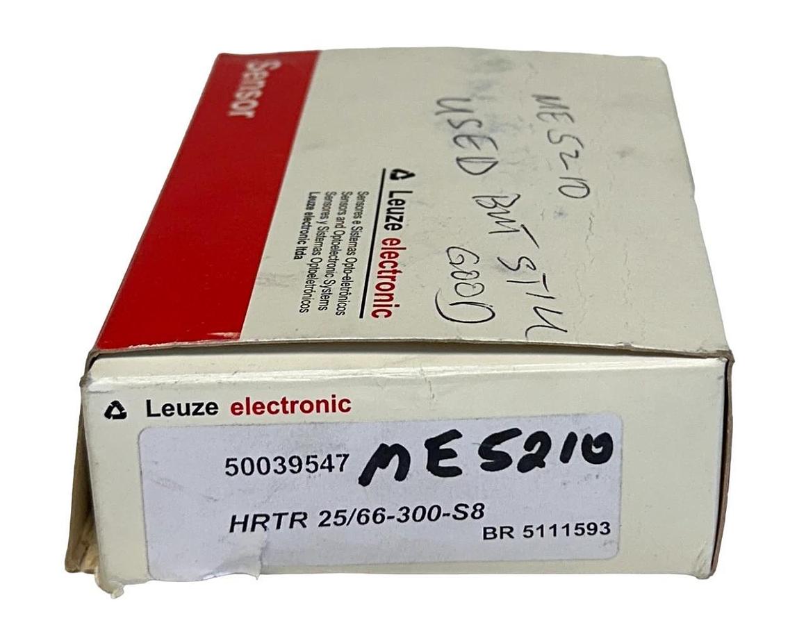 Used 2 LEUZE ELECTRONIC HRTR 25/66-300-S8 / 50039547 LIGHT SCANNER 10-30VDC USMP