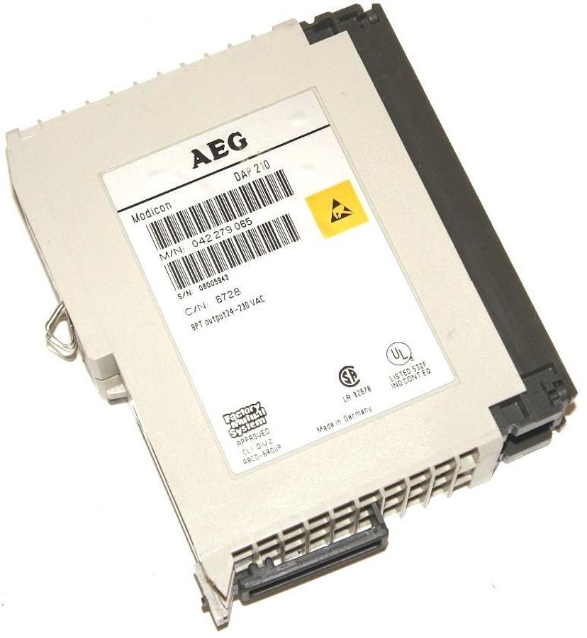 Used GOULD MODICON DAP-210 OUTPUT MODULE, 8 POINT, 24-230 VAC, DAP210