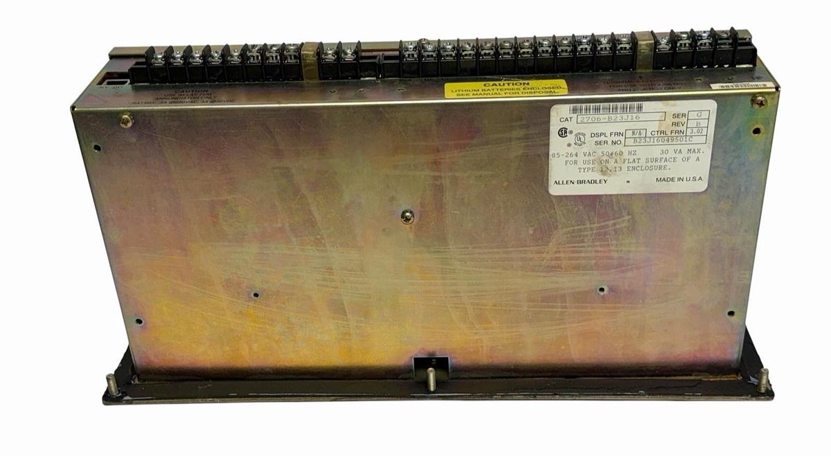 Used ALLEN BRADLEY 2706-B23J16 DATALINER OPERATOR INTERFACE 85-264VAC 2706B23J16