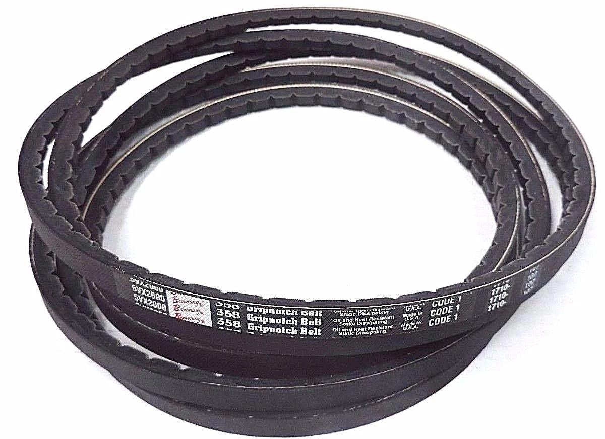 Used NEW BROWNING 5VX2000, 358 GRIPNOTCH BELT 200" O.C.