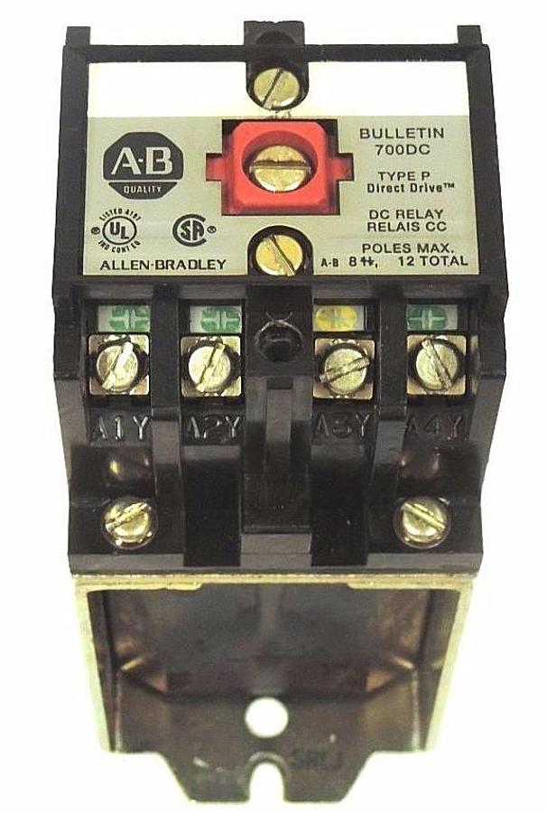 Used ALLEN BRADLEY 700DC-P800Z24 DC RELAY 700DCP800Z24, SER. A, 24V DC, PD714 COIL