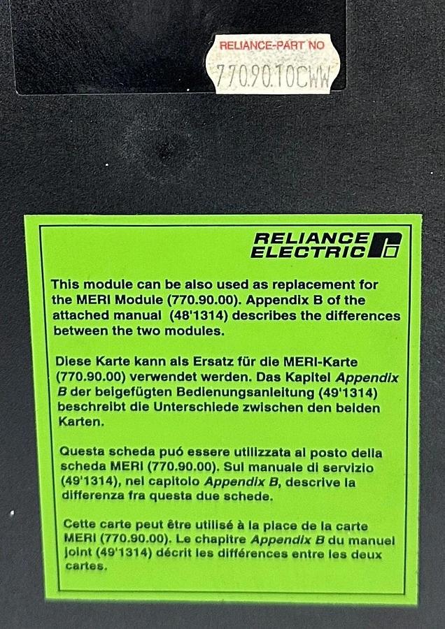 Used RELIANCE ELECTRIC 770.90.10 / 770.90.10CWW AUTOMAX AUTOBUS INTERFACE MODULE