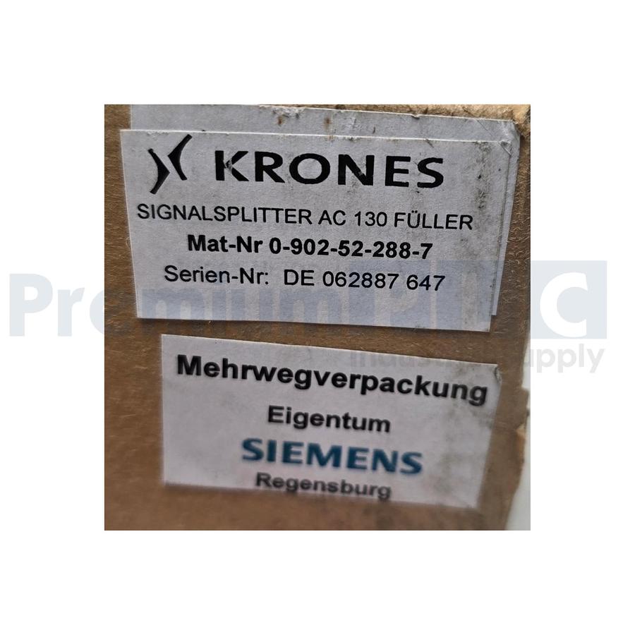 Used SIEMENS KRONES 0-902-52-288-7 SIGNAL SPLITTER FOR AC 130 FILLER 0902522887 NSMP