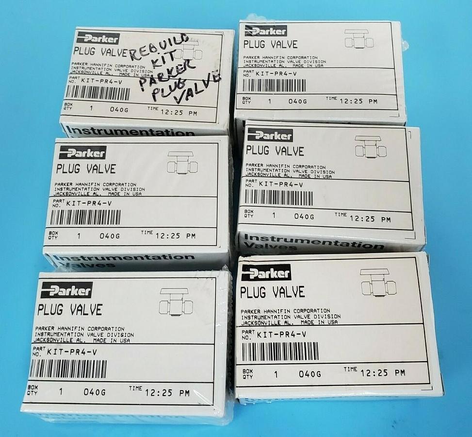 Used LOT OF 6 NIB PARKER KIT-PR4-V KITS KITPR4V