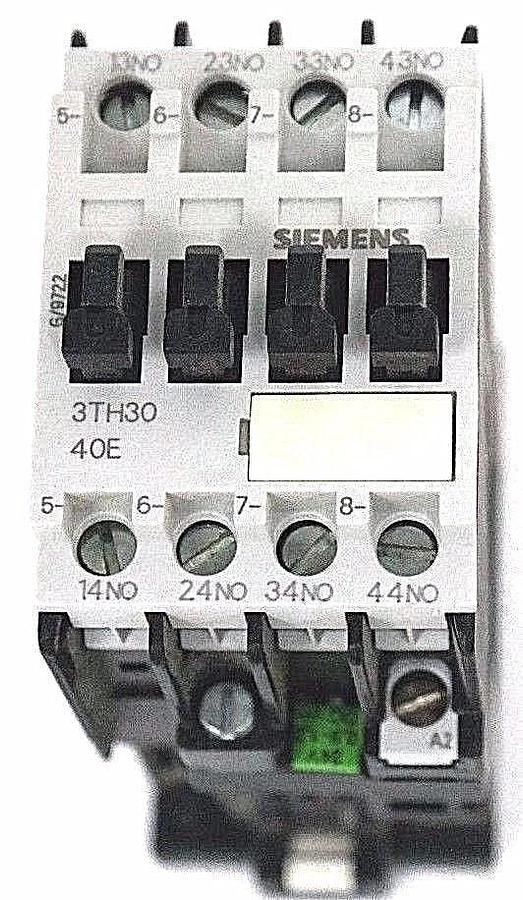 NIB SIEMENS 3TH30 40-0BB4 CONTROL RELAY 3TH30400BB4, 24V