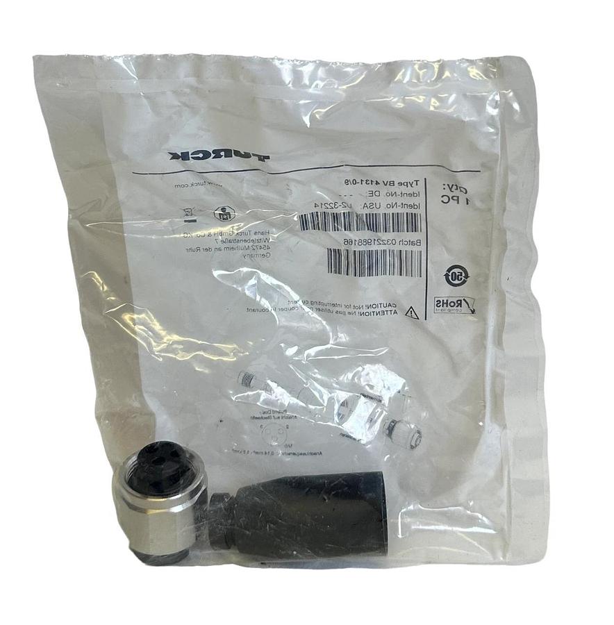 Used NEW TURCK BV 4131-0/9 / BV413109 FIELD WIREABLE CONNECTOR U2-32214 / U232214