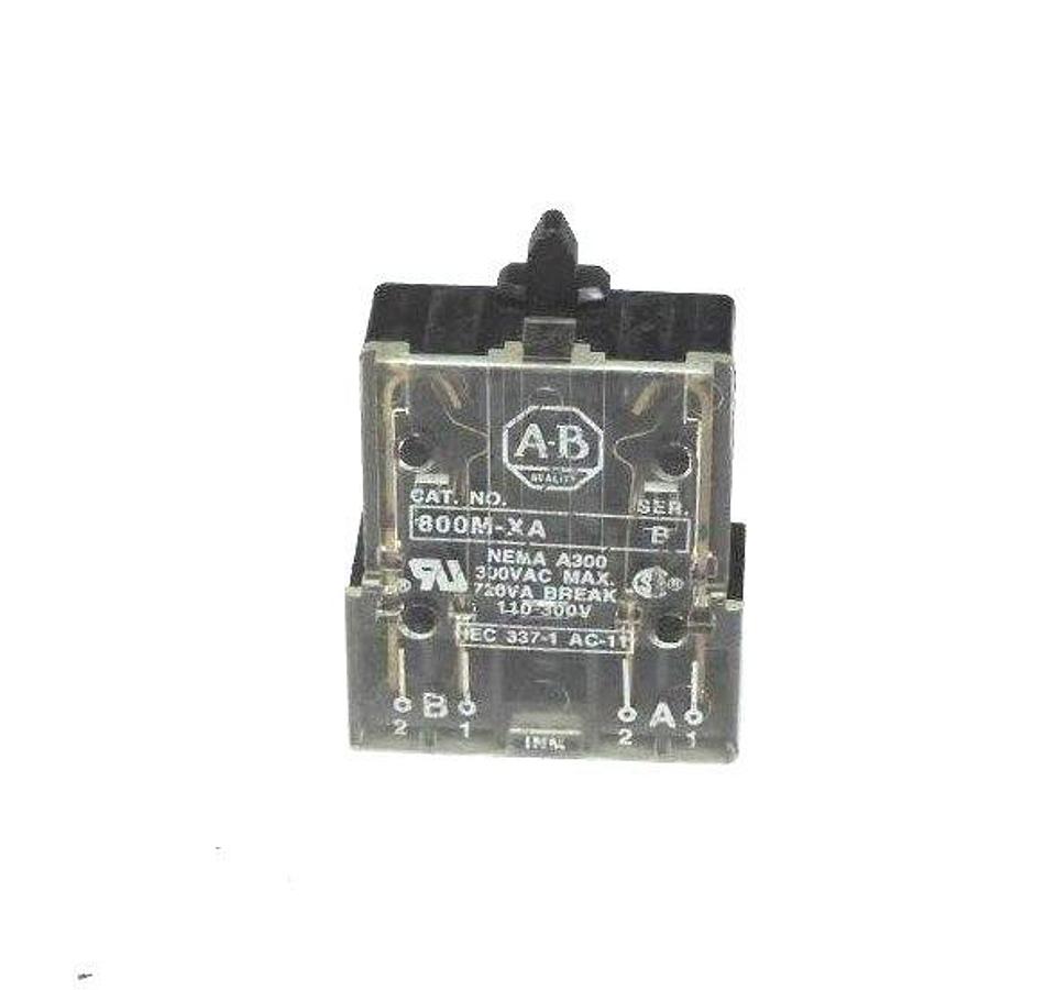 Used LOT OF 6 ALLEN BRADLEY 800M-XA CONTACT BLOCKS SER B 800MXA