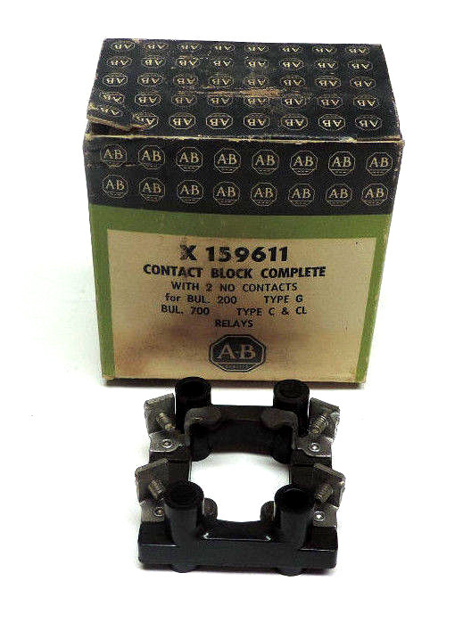 Used NIB ALLEN BRADLEY X-159611 CONTACT BLOCK TYPE G X159611