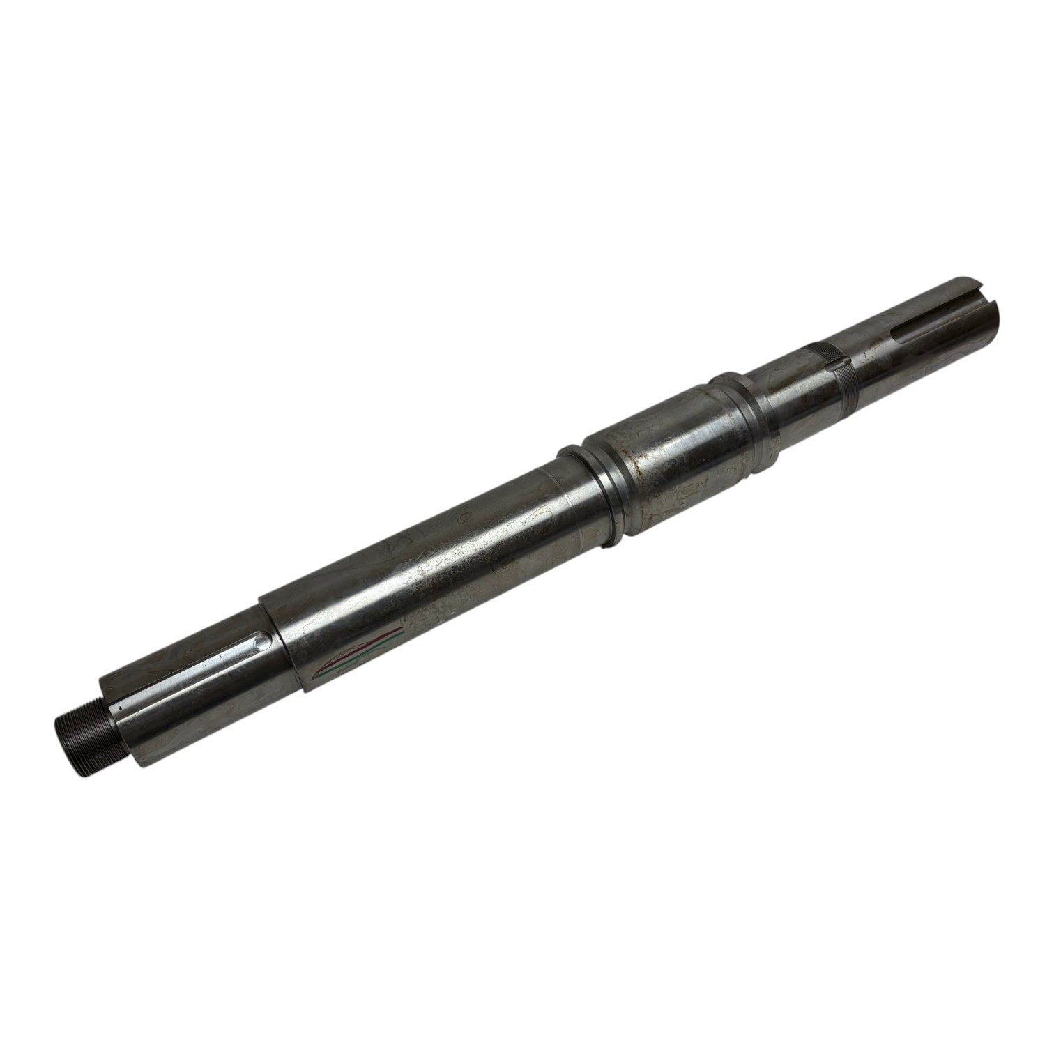 Used 410 SS Industrial Pump Shaft 1056232 Machined Drive Shaft 31.5" Length 3.36" Max