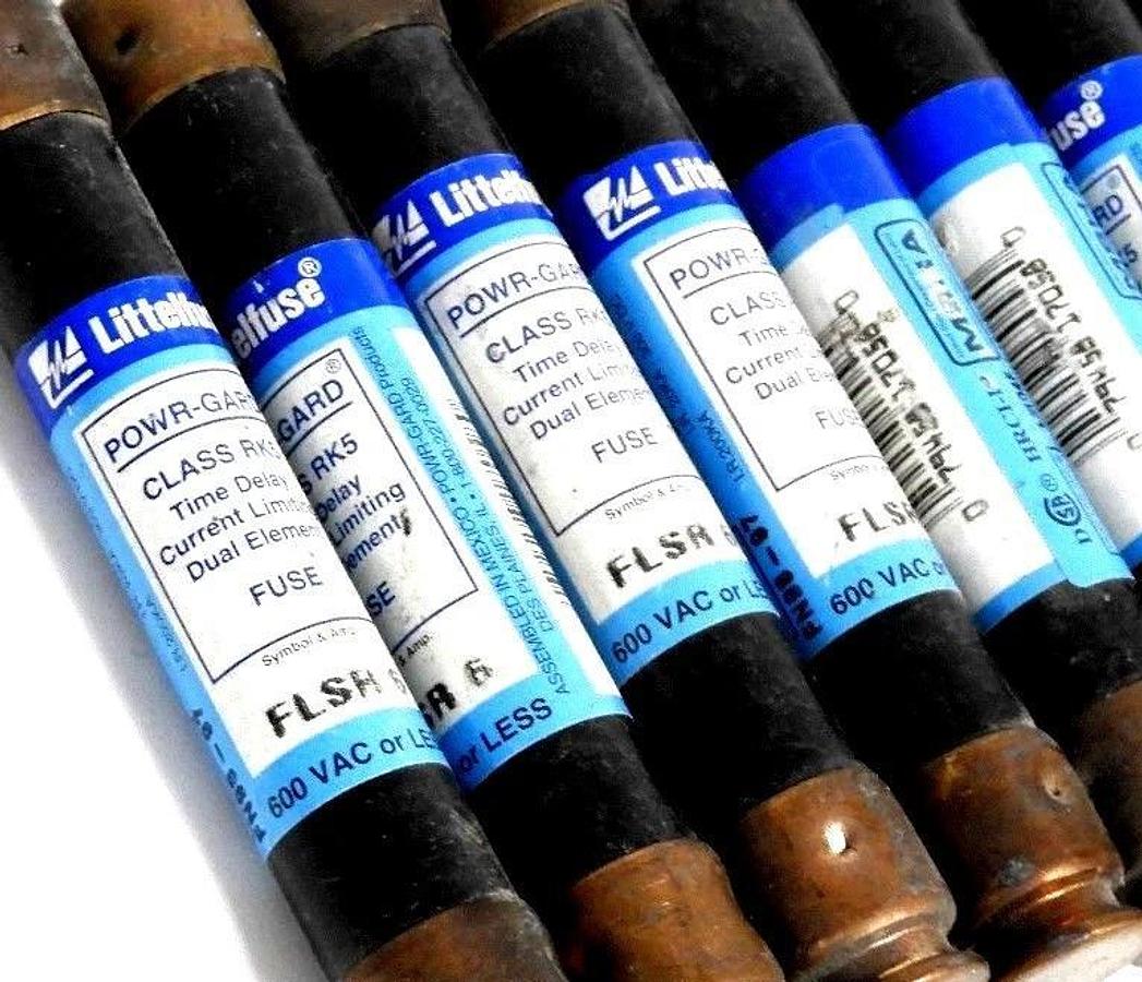 Used LOT OF 10 LITTELFUSE FLSR 6 POWR-GARD CLASS RK5 FUSES FLSR6