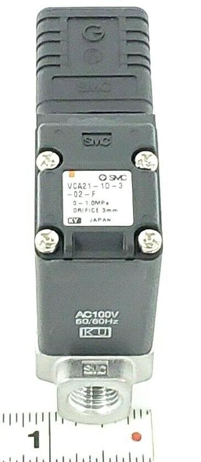 NEW SMC VCA21-1D-3-02-F VALVE 0~1.MPa ORIFICE 3MM, AC100 50/60HZ