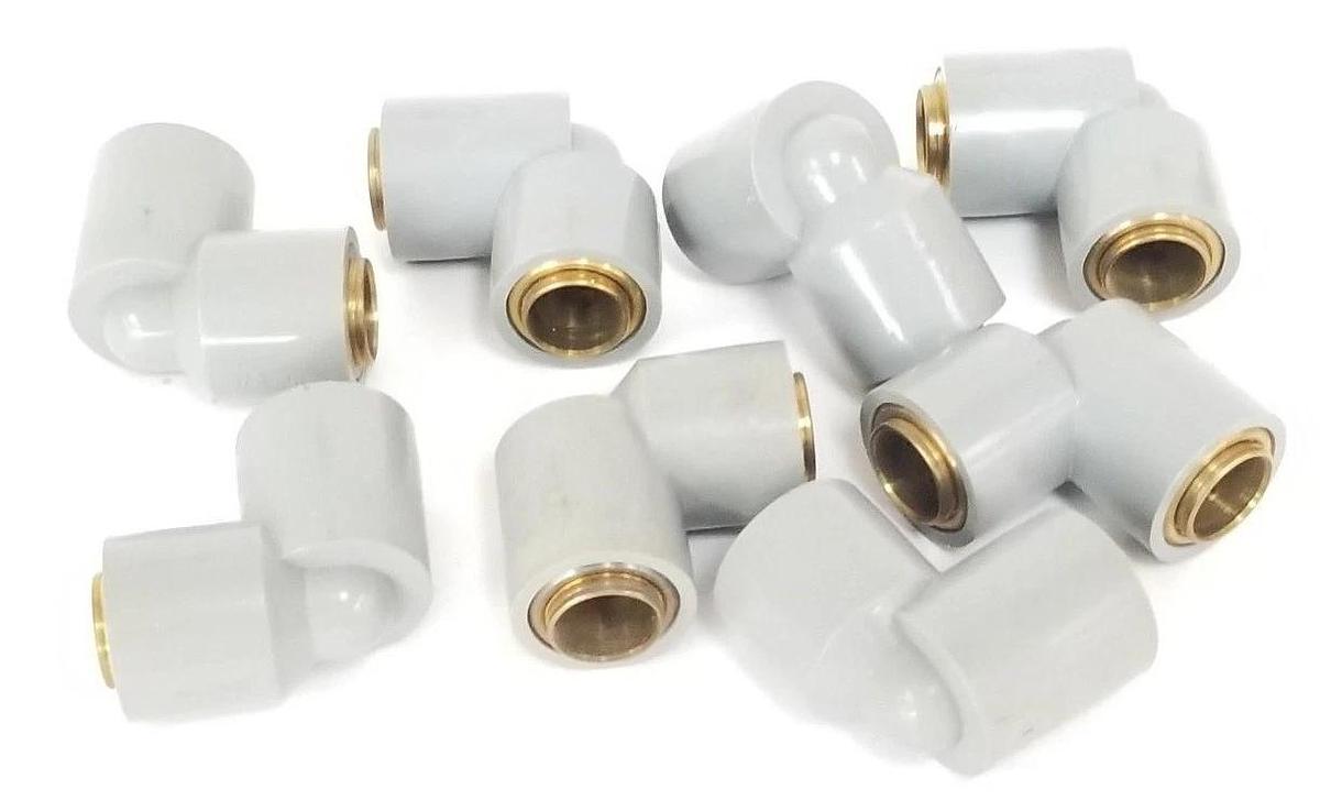 Used LOT OF 8 LEGRIS 3102 62 00 UNION ELBOWS, 1/2" OD, 31026200