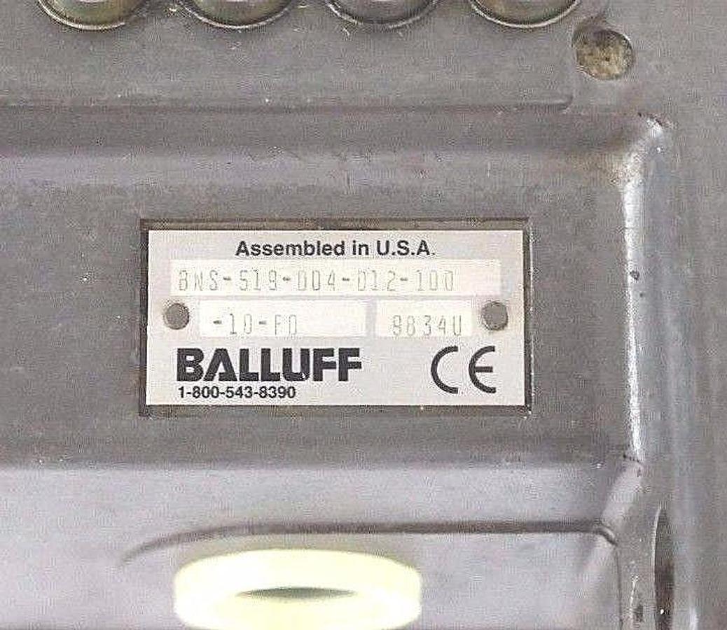 Used BALLUFF BNS-519-D04-D12-100-10-FD PROXIMITY SWITCH 240VAC, 6A, BNS519D04D12100