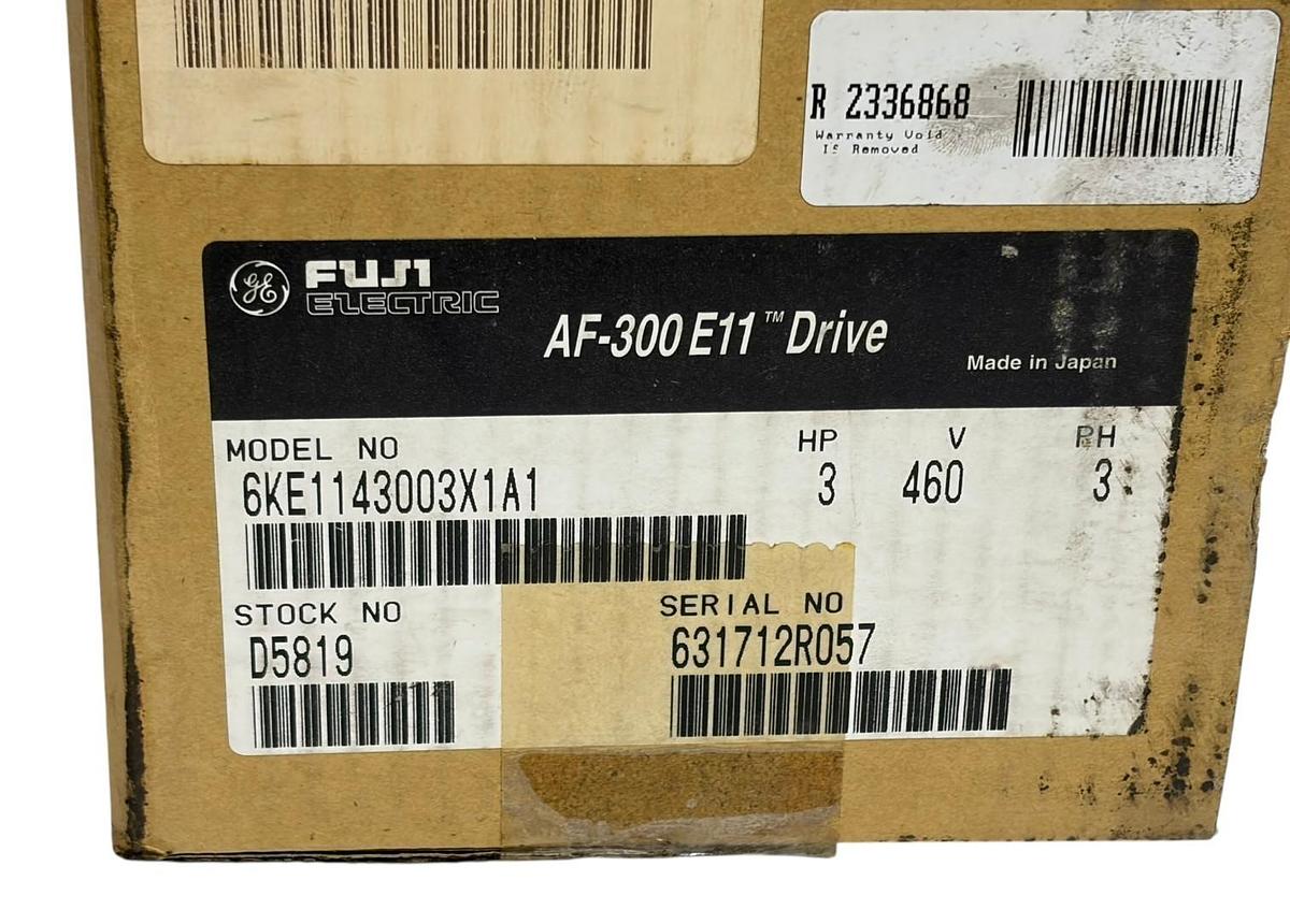 Used GE Fuji Electric AF-300 E11 Drive 6KE1143003X1A1 VFD 3HP 460V New
