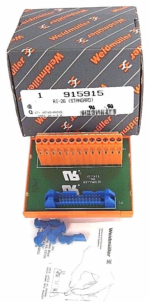 NIB WEIDMULLER RI-26 INTERFACE MODULE RI26, E14197, 915915