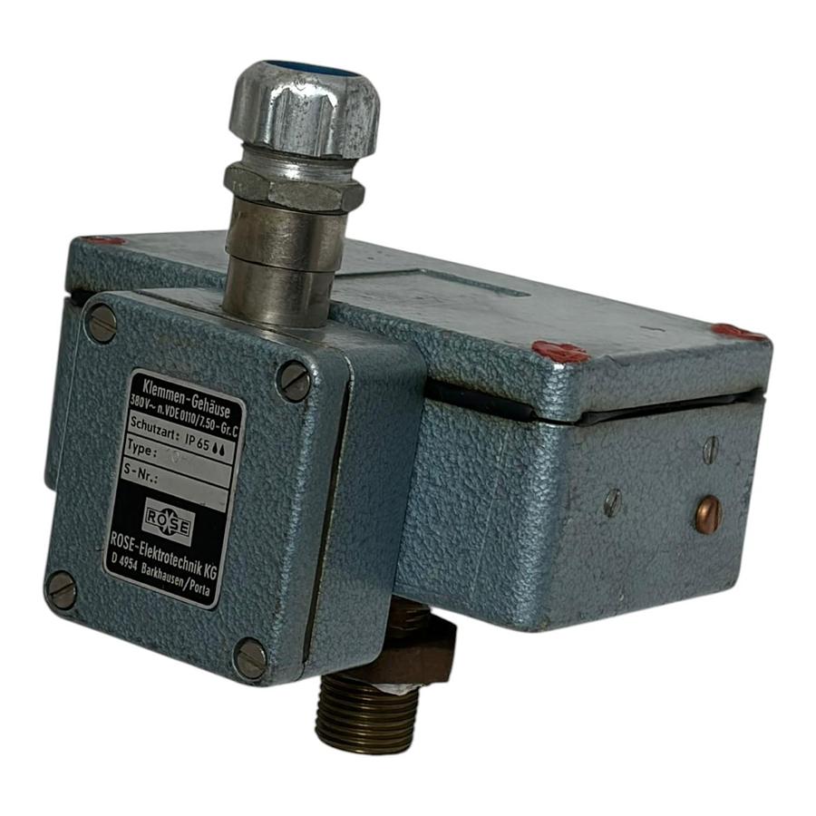 Used Vintage Rose Systemtechnik 10-4 Klemmen-Gehäuse Pressure Control Switch IP65