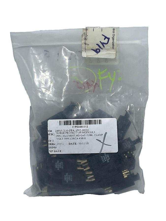 Lot of 50 Circa Telecom 3B1E Analog 5-Pin Gas Fuse Module 10kA 350V New Surplus