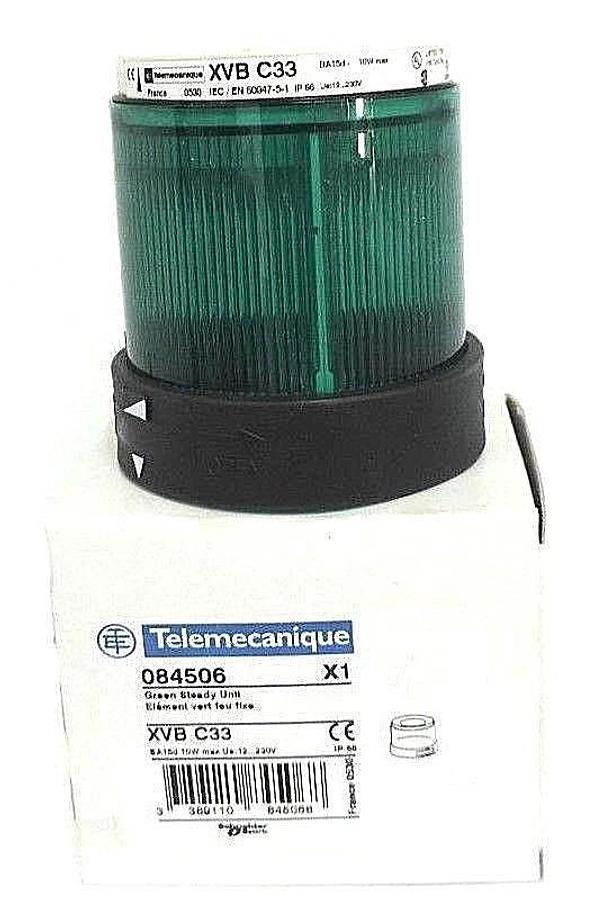 Used NIB TELEMECANIQUE XVBKEQ3743G3 OVER PACK W/ XVB-C33 GREEN STEADY UNIT & DL1-BDB3