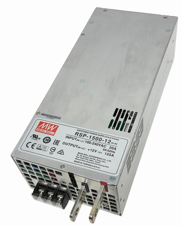 Used NEW MEAN WELL RSP-1500-12 AC/DC Enclosed Single-Output Switching Power Supply