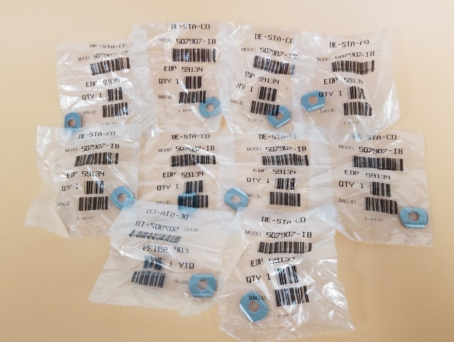 LOT OF 10 NEW DE-STA-CO 507907-IB EDP 59134 WASHERS 5/16 SS
