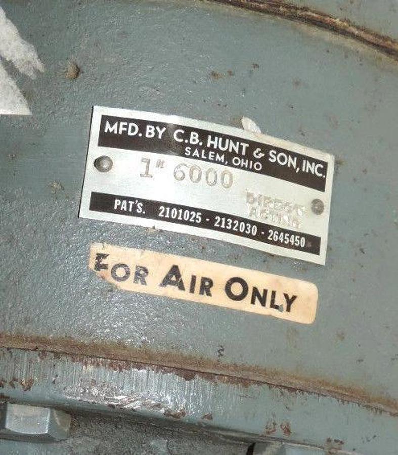 Used C.B. HUNT & SONS 6000 1" DIRECT ACTING AIR REGULATOR 3-PORT