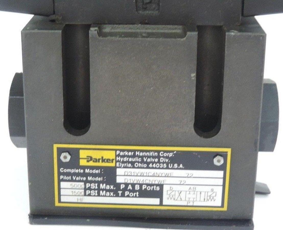 Used PARKER D1VW4CNYWF 72 VALVE COMPLETE MODEL D31VW1C4NYWE 72