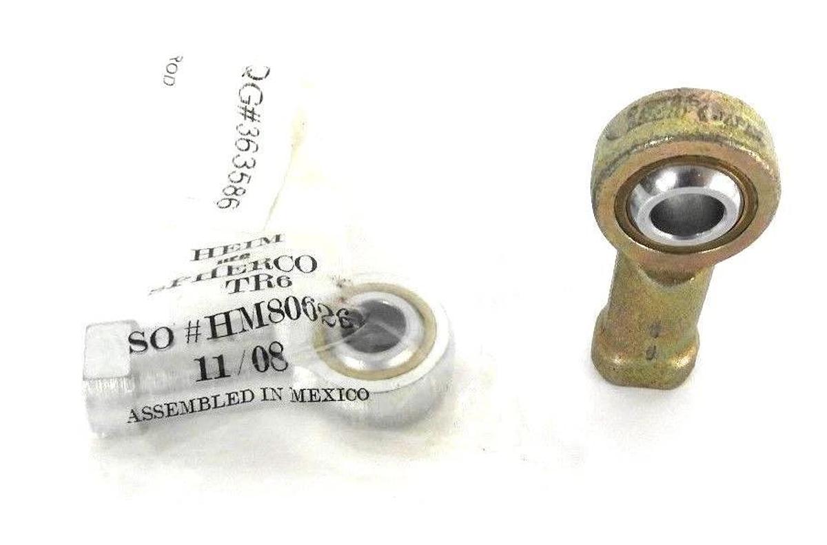 Used LOT OF 2 NEW HEIM HF6 ROD END 3/8IN BORE METAL FEMALE, SPHERCO TR6, HM80626