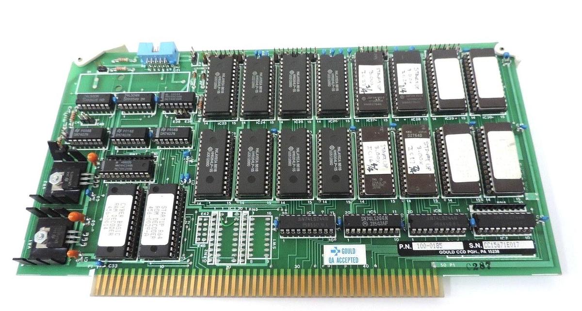 Used REPAIRED GOULD MODICON 100-0185 MEMORY BOARD RAM/ROM GOULD ICC 1000185