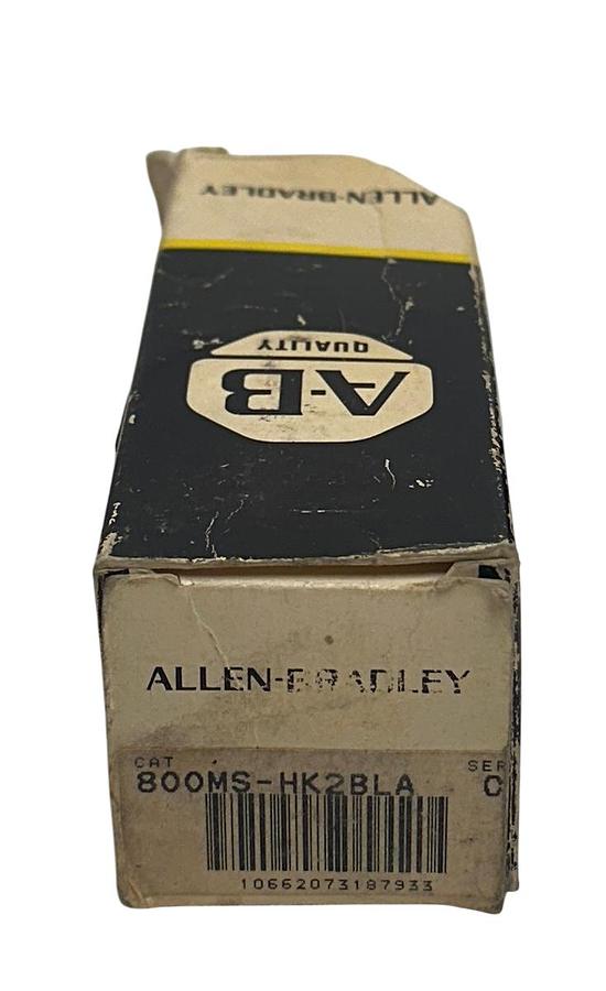 Used ALLEN BRADLEY 800MS-HK2BLA /C BULLETIN 800MS SELECTOR SWITCH 300VAC 10A NSMP