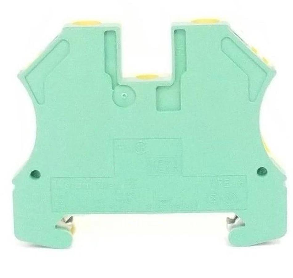 Used WEIDMULLER WPE 6 TERMINAL BLOCK GROUND 16MM 6-14AWG, WPE6