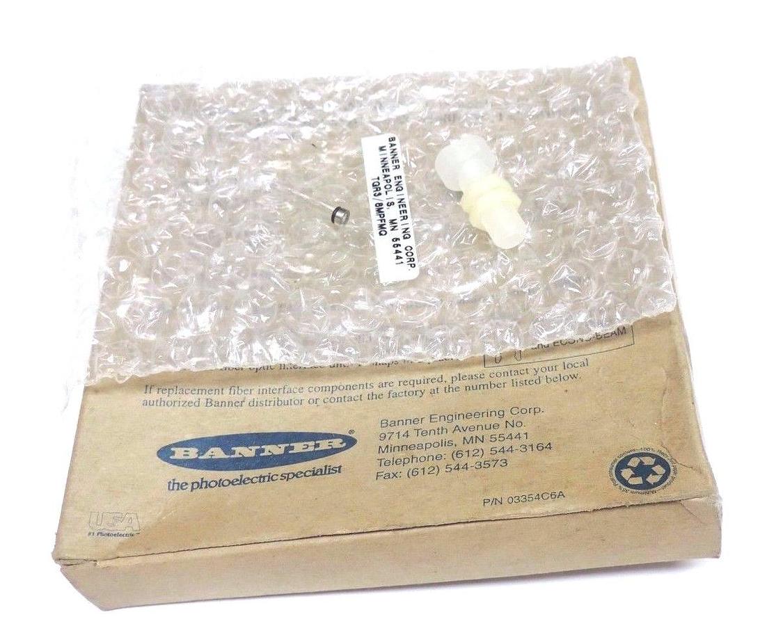 Used NIB BANNER TGR3/8MPFMQ FIBER END ASSEMBLY FOR OMNI-BEAM
