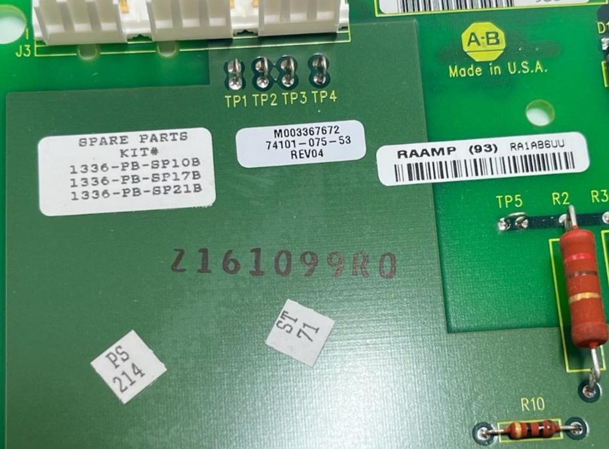 Used Allen-Bradley 1336-PB-SP21B Ser. B Precharge Board | 460V | 60-800HP | 74101-0