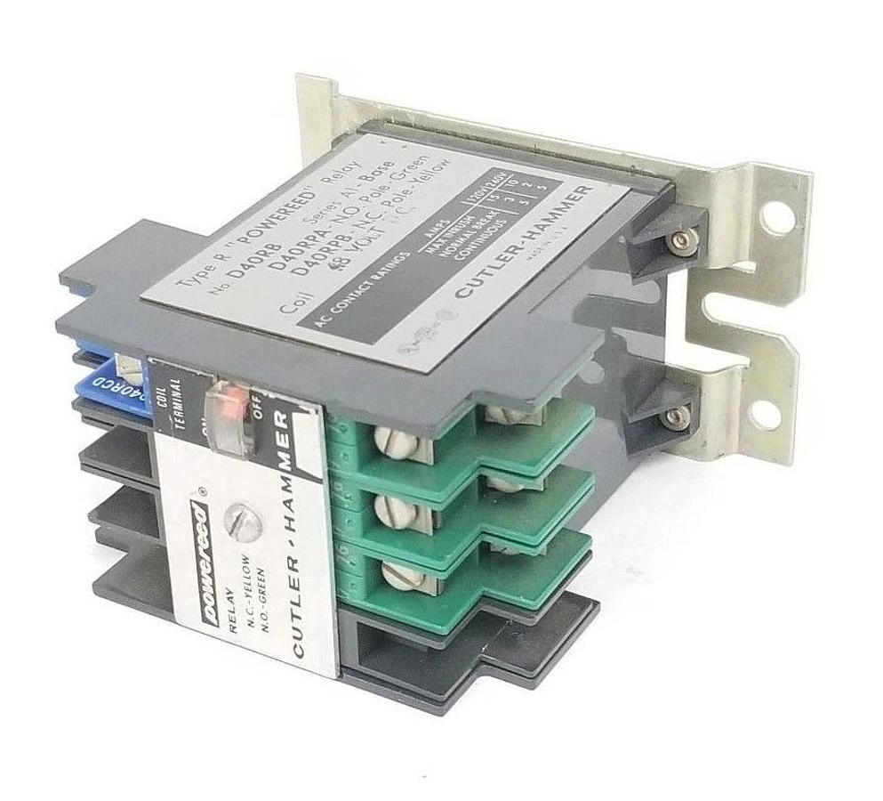 Used CUTLER-HAMMER TYPE R POWERED RELAY NO. D40RB, SER. A1