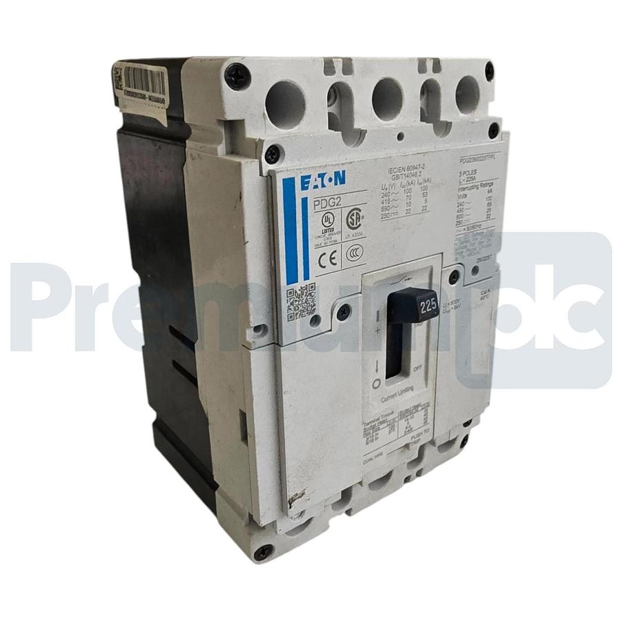 Used Eaton PDG23M0225TFFL PDG2 Power Defense 225A 3 Pole 600V Circuit Breaker USPI