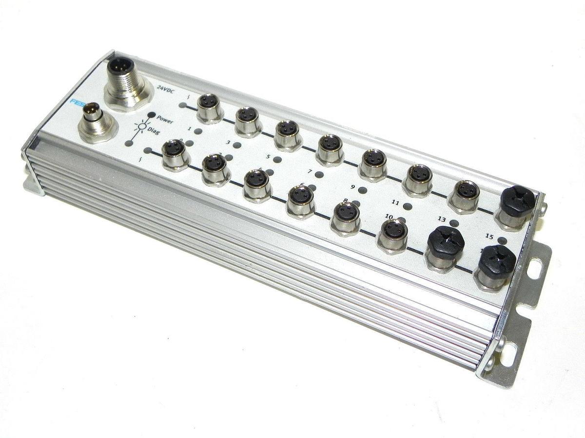Used FESTO CP-E16-M8-Z INPUT MODULE CPE16M8Z 16 INPUTS 3 PIN 24VDC