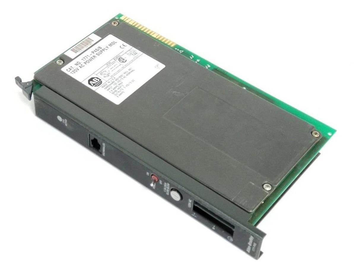 Used ALLEN BRADLEY 1771-P4S/B POWER SUPPLY 120VAC 96219201 REV. A01 SER. B 1771-P4S