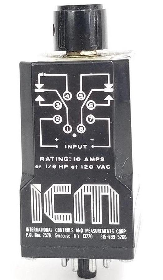 Used ICM CONTROLS MDR115A2X5 TIMING RELAY 0.1-5SEC, 10A, 120V