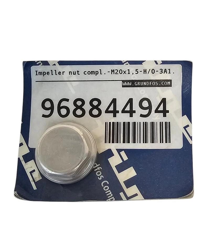 Used NEW GRUNDFOS 96884494 IMPELLER NUT COMPLETE M 20 X 1.5 H/O 3A 1.02