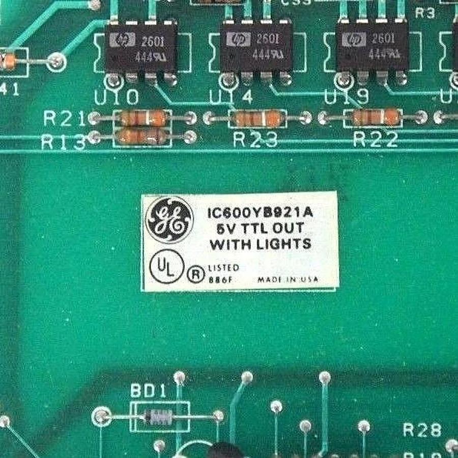 Used GE IC600YB921A OUTPUT MODULE 5V ASM. NO. 44A717567-G01 FAB NO. 44A719265-001