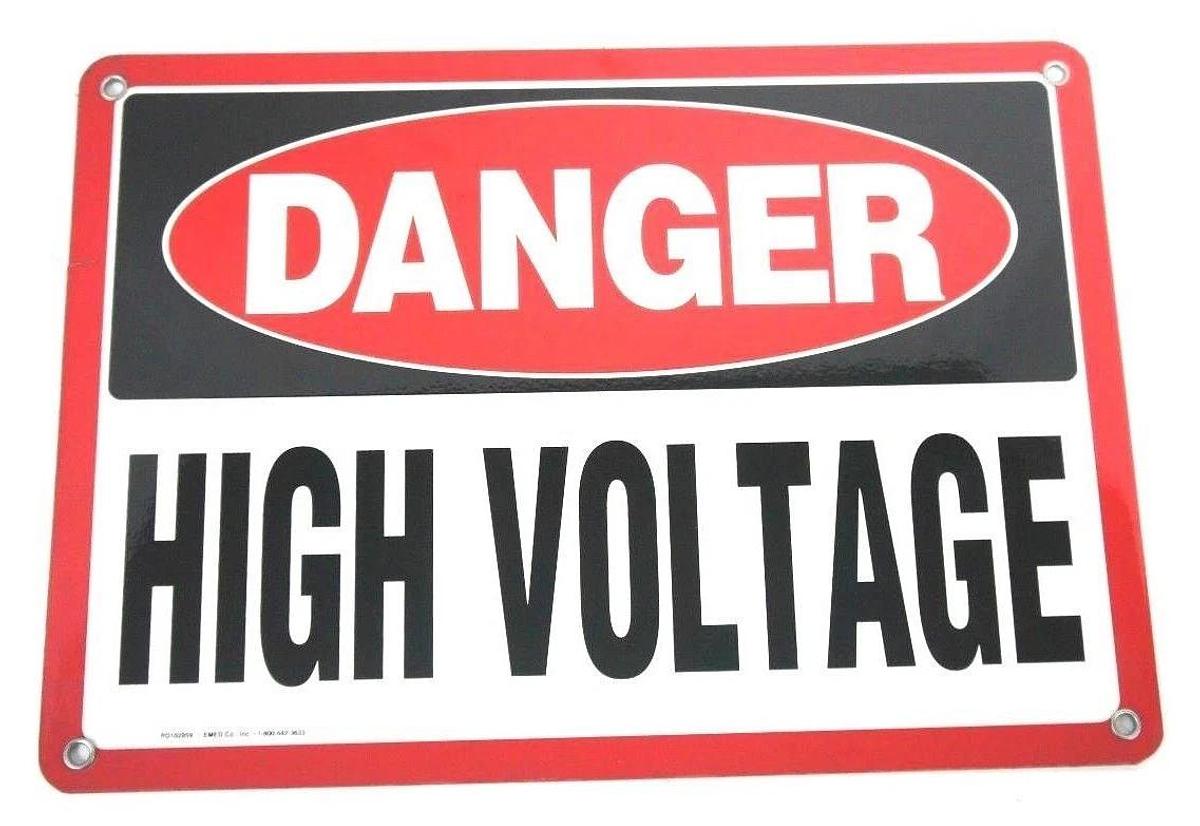 NEW DANGER HIGH VOLTAGE SIGNS PD102859