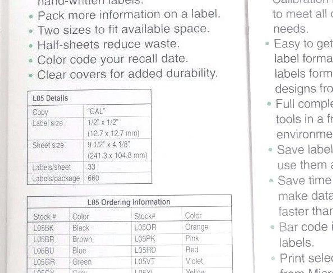Used NEW Q-CEES L05BK BLACK 1/2" X 1/2" LASER LABEL HALF SHEETS 660 LABELS TOTAL