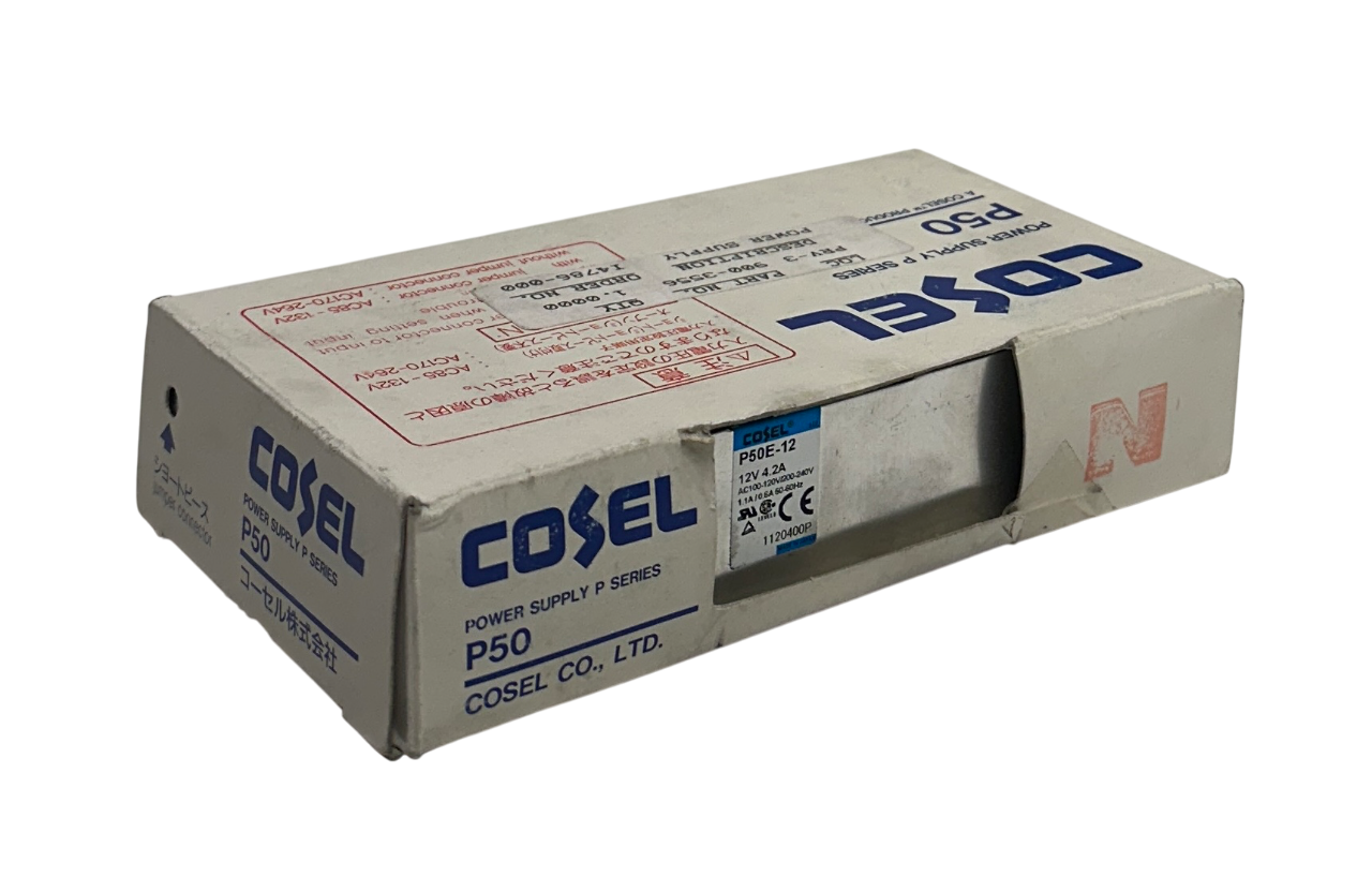 Used COSEL P50E-12 / P50E12 P-SERIES POWER SUPPLY P50 100-120/200-240VAC INPUT NSMP