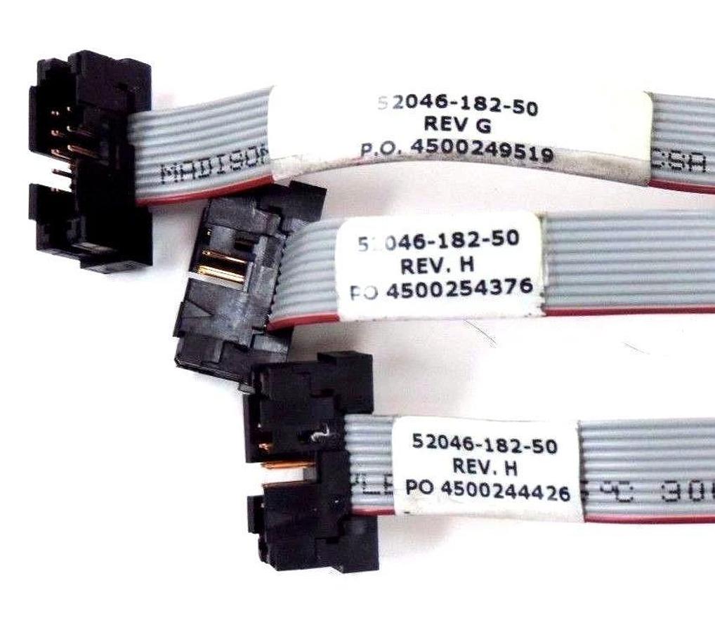 Used LOT OF 3 SQUARE D BELDEN 52046-182-50 RIBBON CABLES REV. H, G, 5204618250